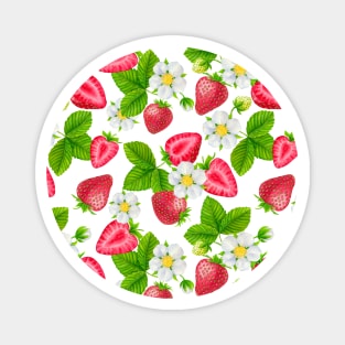 Red Strawberries Magnet